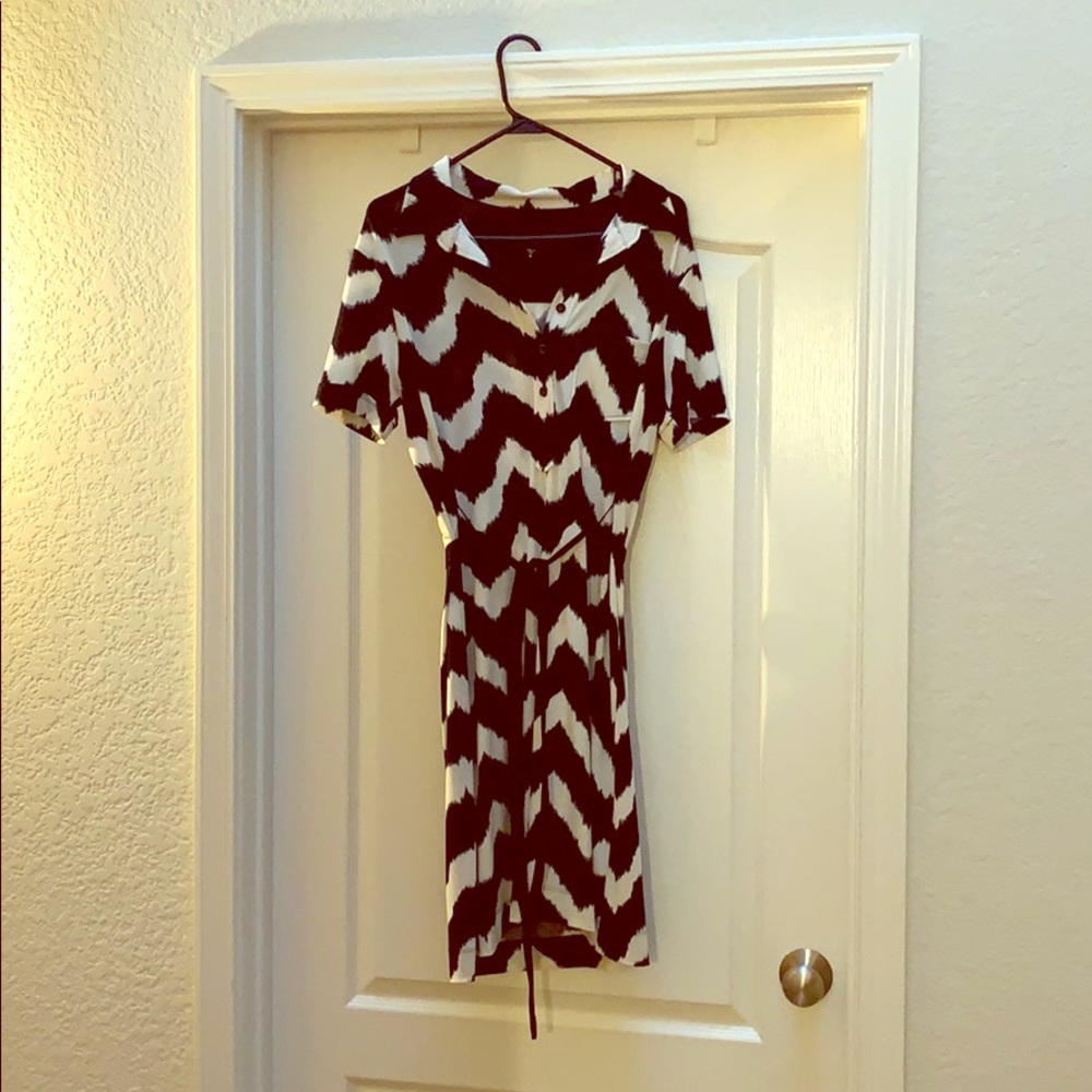 NWOT! Belted Black & White Dress w/Pocket